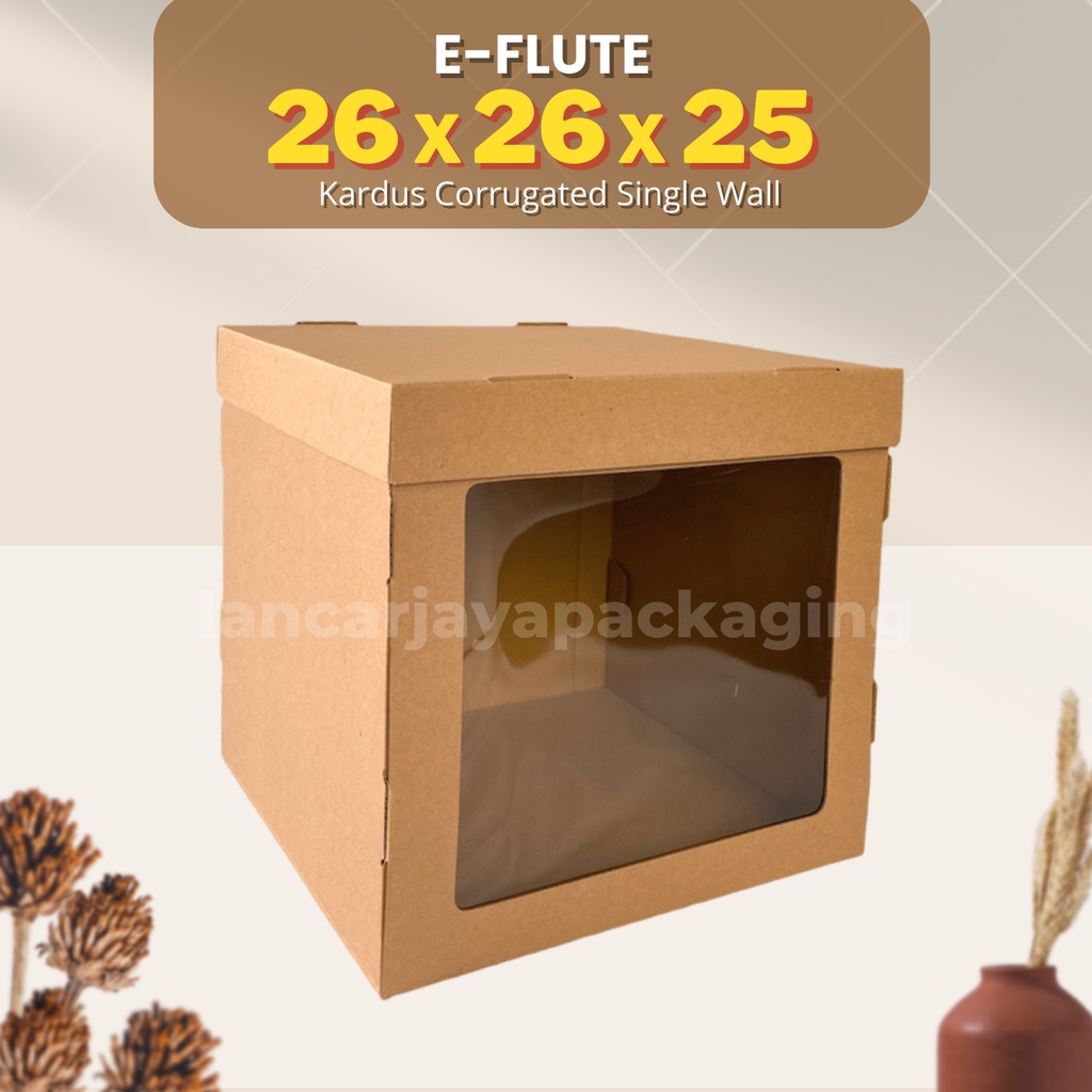 Jual E FLUTE Box Kue Tart Kotak Ulang Tahun Cake Kue Kardus Hampers