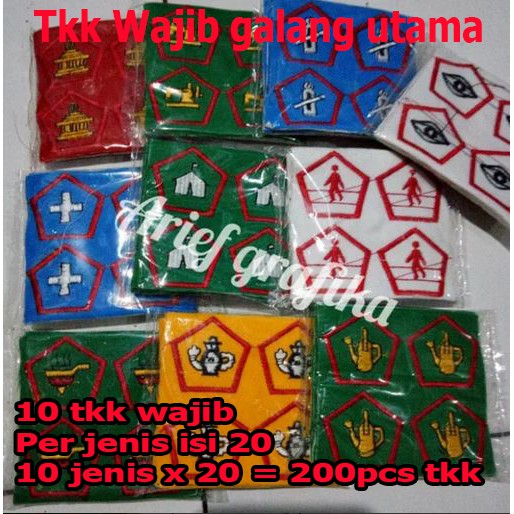 Jual Tkk Wajib Pramuka 1set Tanda Kecakapan Khusus Wajib Pramuka