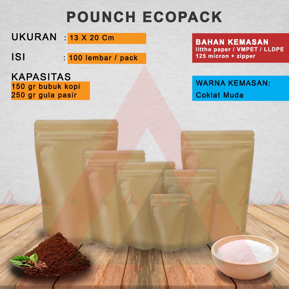 Jual Kemasan Ziplock Pounch Eco Pack Padat Kemasan Modern Echopack