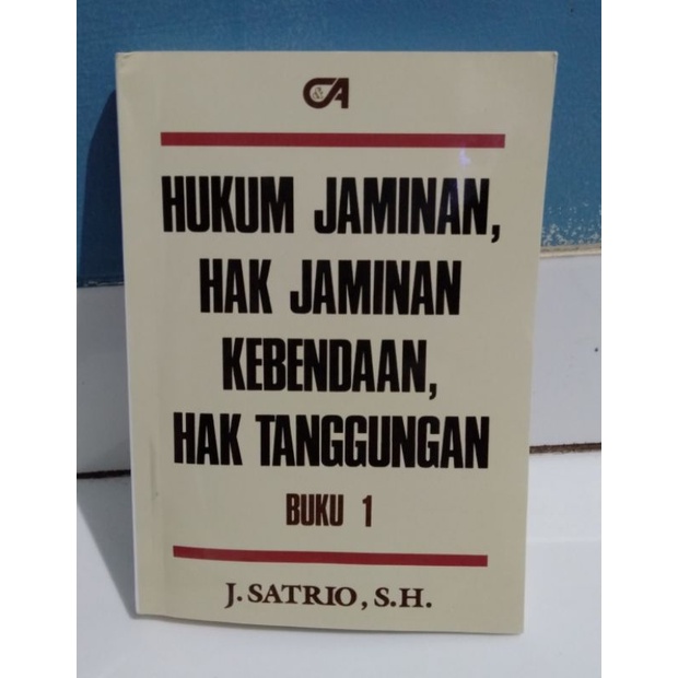 Jual Buku Hukum Jaminan Hak Jaminan Kebendaan Hak Tanggungan Jilid