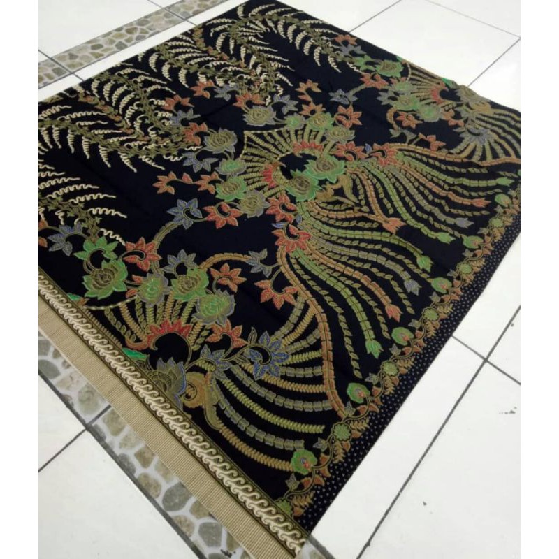 Jual Kain Batik Solo Motif Gunungan Kembang Warna Hijau Shopee Indonesia