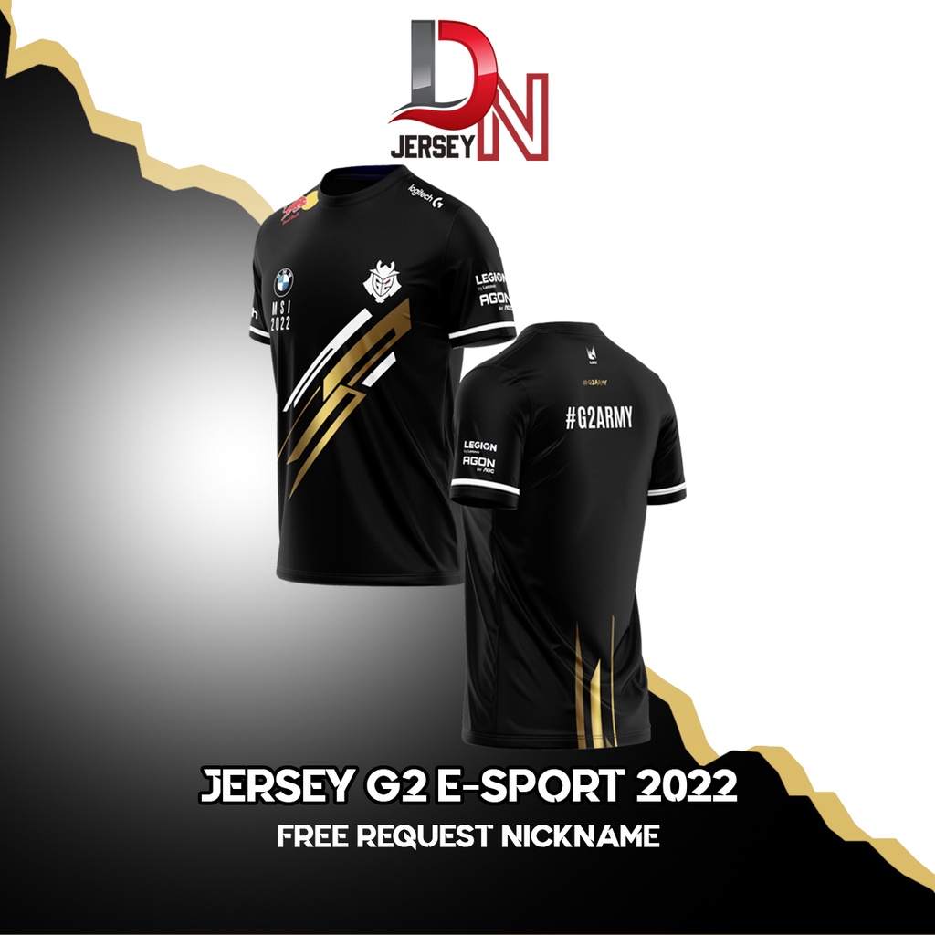 Jual JERSEY BAJU KAOS G2 ESPORT MSI 2022 Game Dota 2 Wildrift Valorant