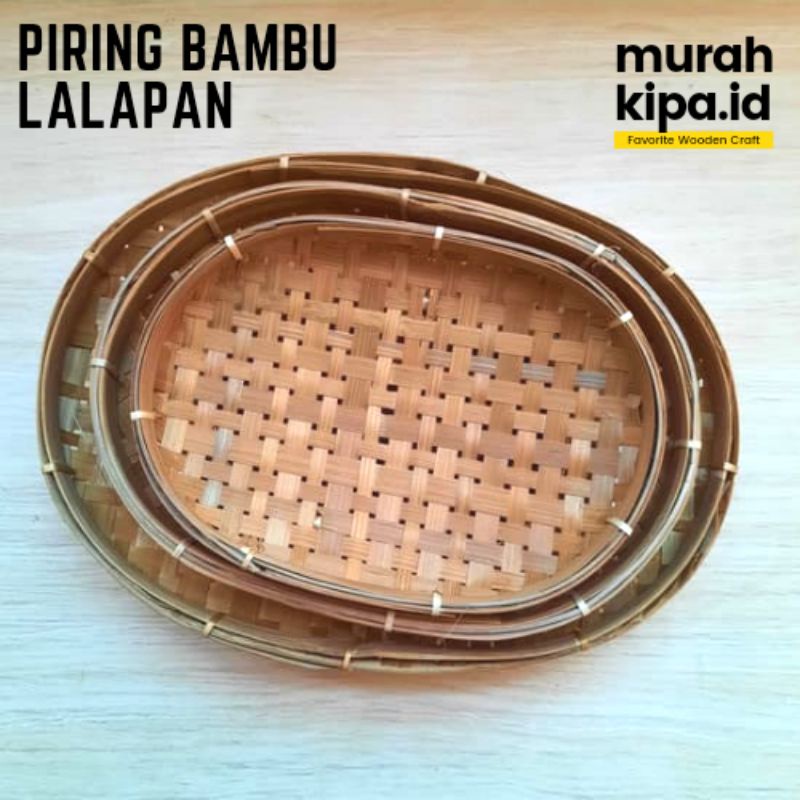 Jual Piring Bambu Oval Piring Bambu Lalapan Pecel Lele Shopee Indonesia