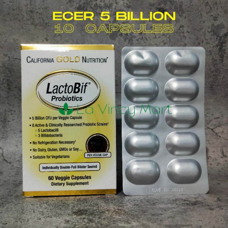 Jual California Gold Nutrition LactoBif Probiotics 5 Billion ECER 10