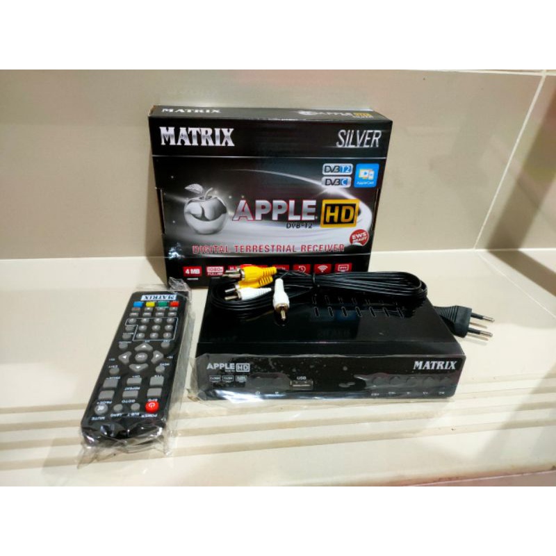 Jual Set Top Box Matrix Apple Silver Stb Dvb T Tv Digital New Shopee