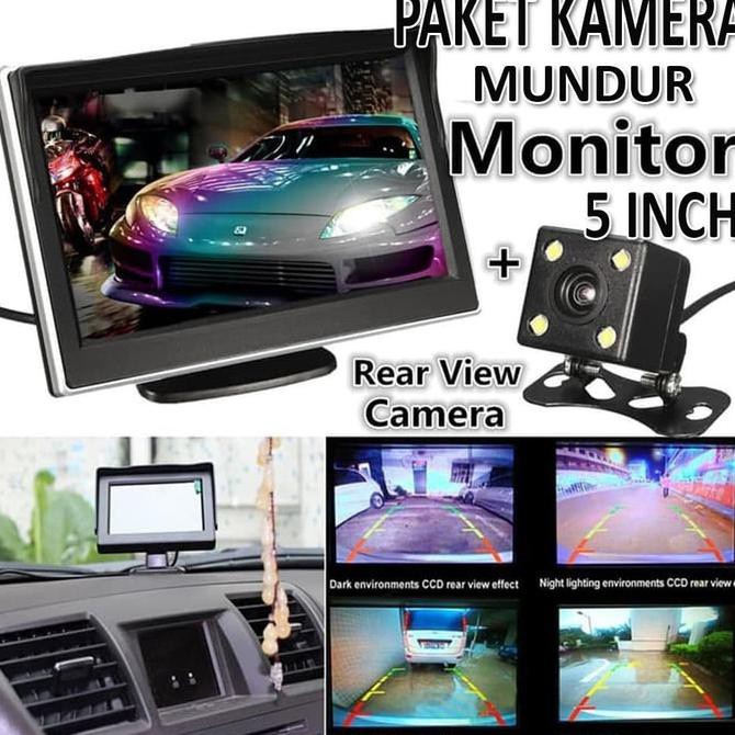 Jual Paket Kamera Mundur Parkir Rear View Camera CCD Dengan Monitor 5