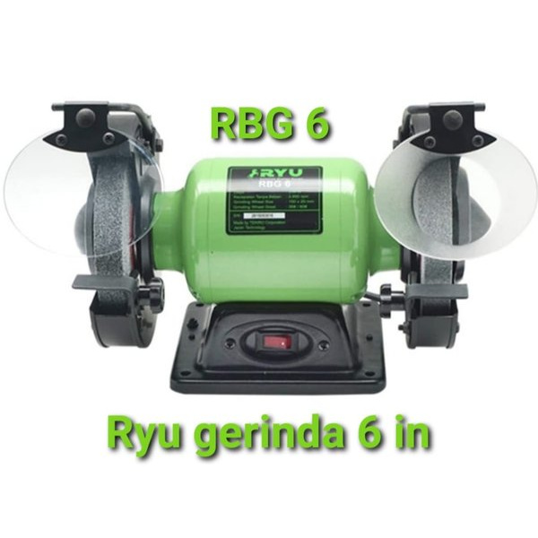 Jual RYU Mesin Gerinda Gurinda Duduk Bench Grinder 6 Inch Shopee