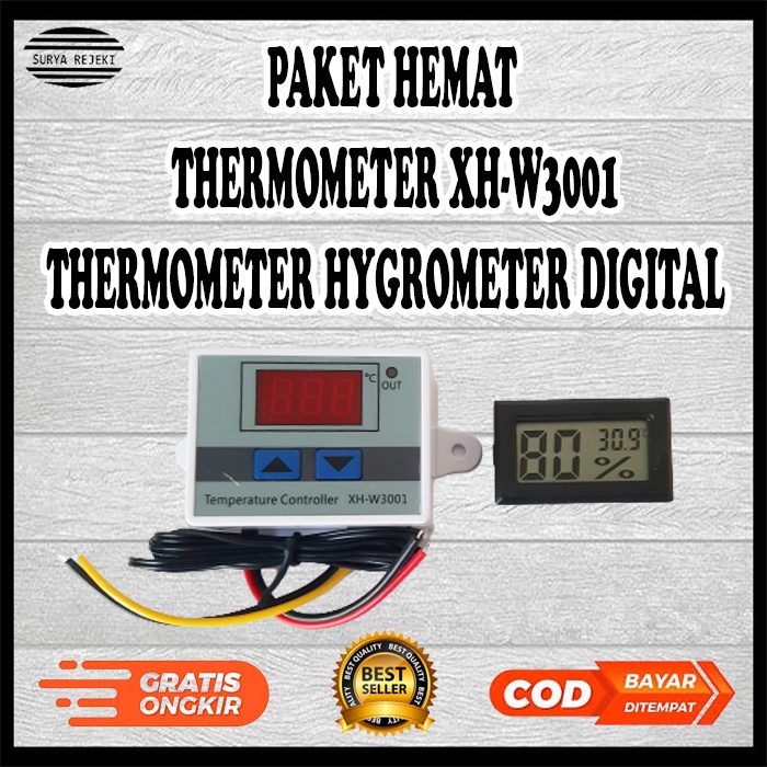 Jual Paket Thermostat Digital XH Termometer Higrometer Mesin Tetas