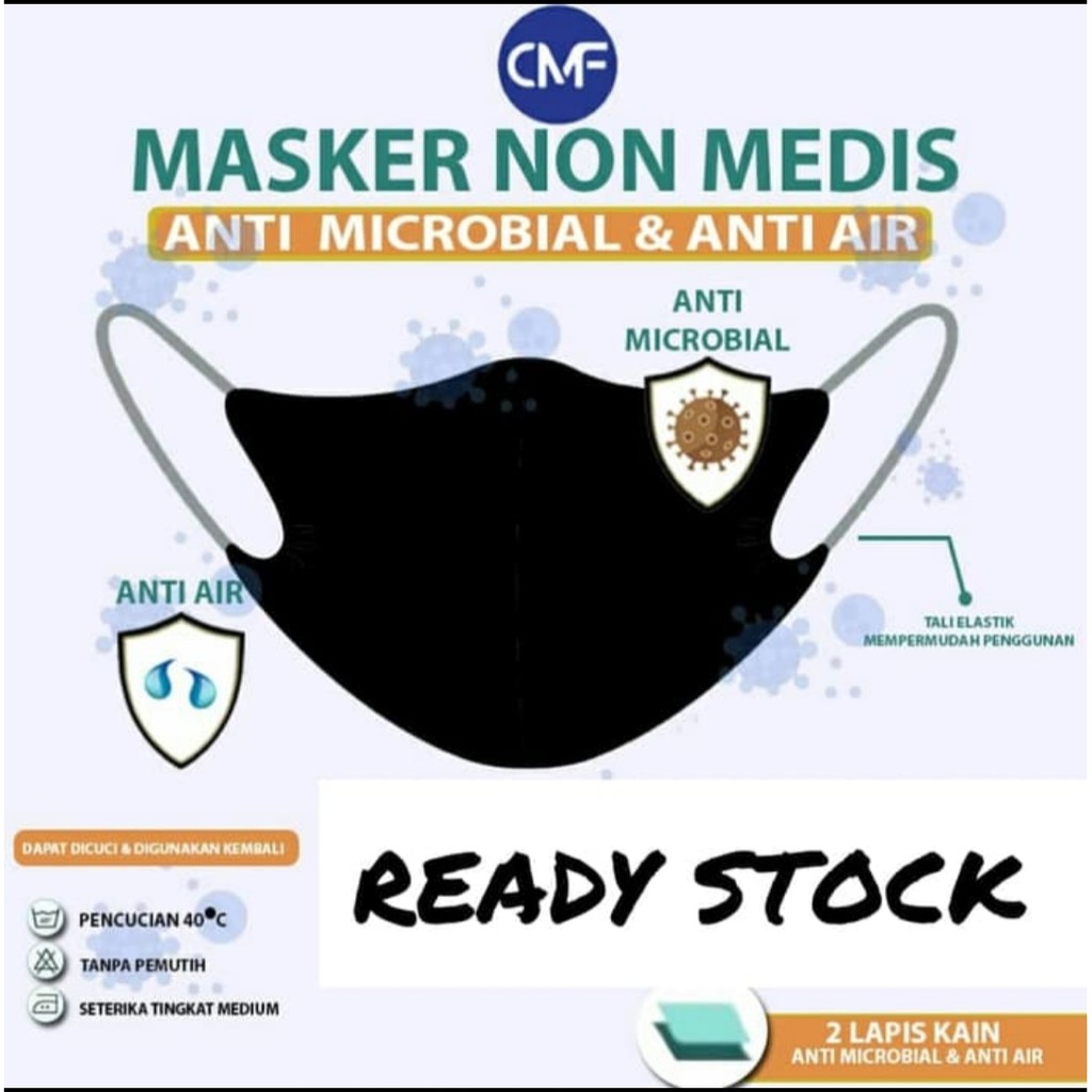 Jual Masker Kain Cmf Masker Non Medis Anti Microbial Dan Anti Air