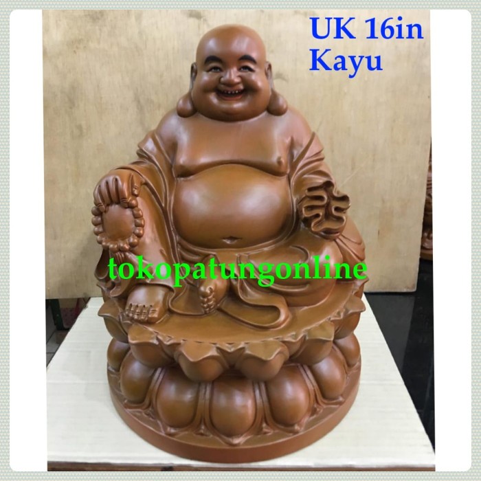 Jual Rumah Tangga Dekorasi Tp Patung Buddha Maitreya In Kayu