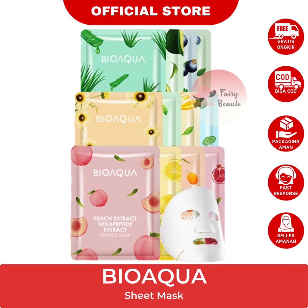 Jual BIOAQUA Sheet Mask Hydrating Essence Face Mask Brightening