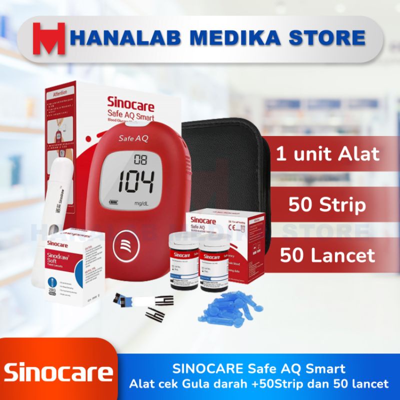 Jual Sinocare Safe Aq Smart Alat Cek Gula Darah Strip Dan Lancet