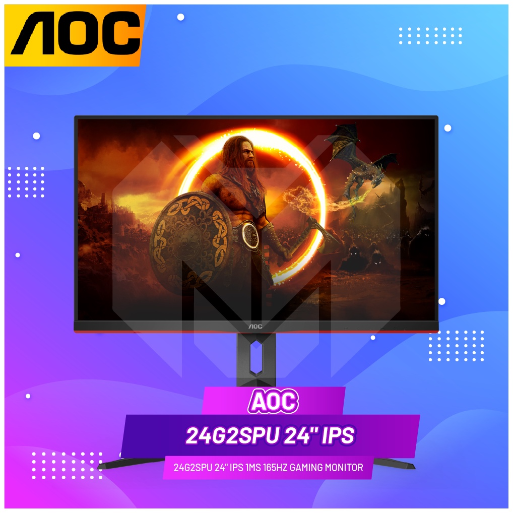 Jual AOC 24G2SPU 24 Inch IPS 1ms 165Hz Gaming Monitor Shopee Indonesia