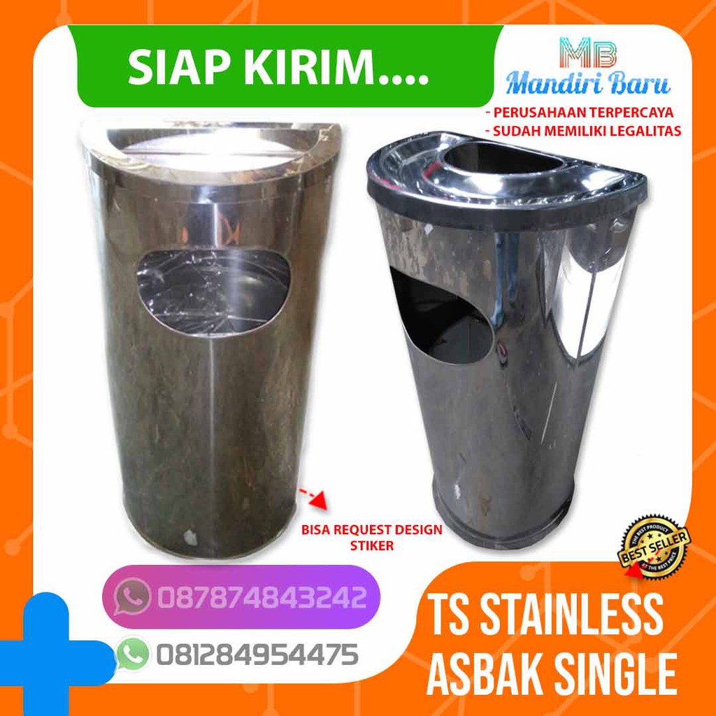 Jual Jual Tong Tempat Sampah Stainless Bulat Model Asbak Harga Jual