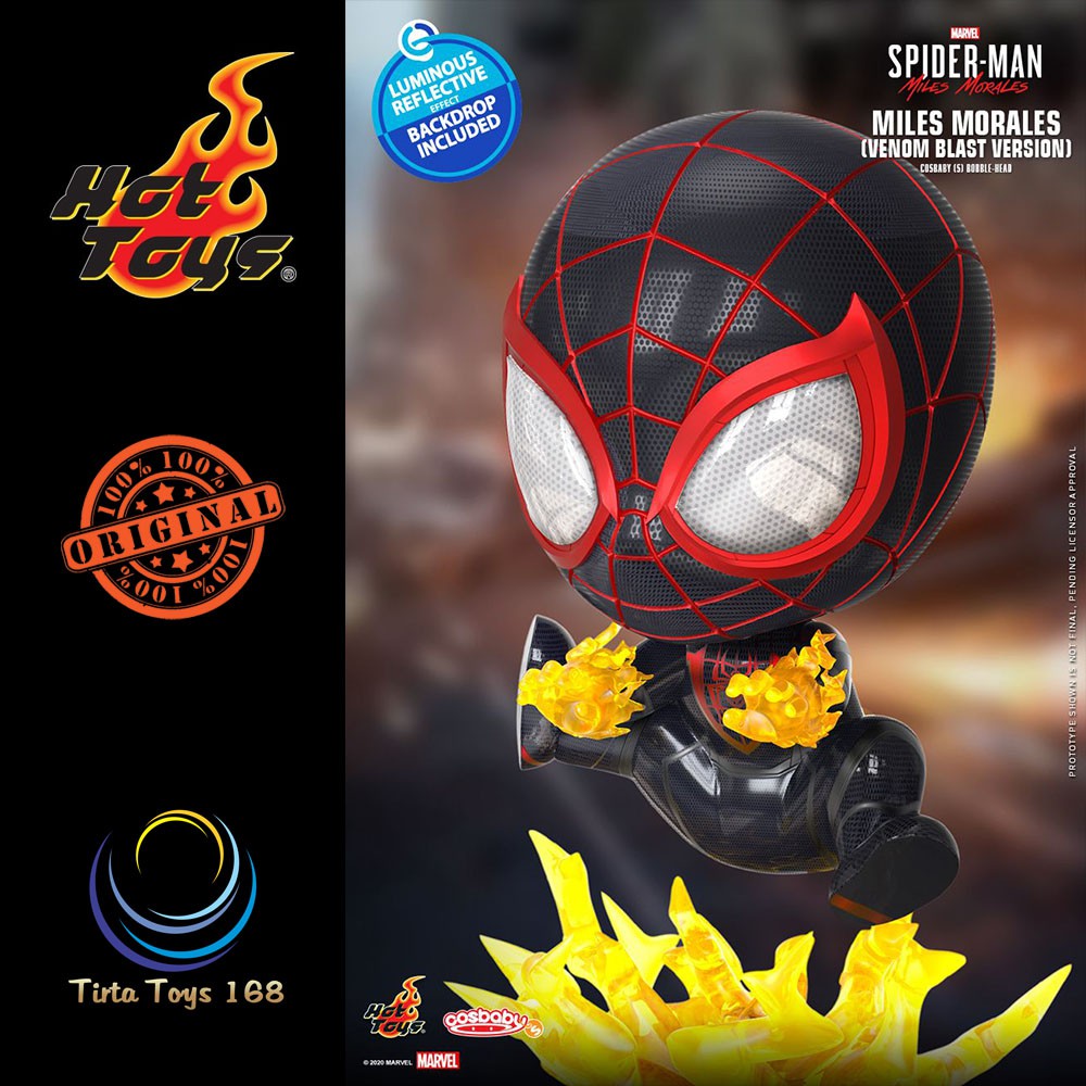 Jual HOT TOYS HT COSBABY COSB SPIDER MAN MILES MORALES VENOM BLAST