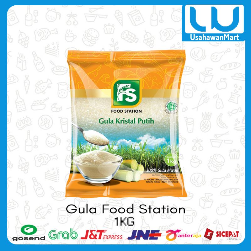 Jual Food Station Gula Pasir Kristal Putih 1KG Shopee Indonesia