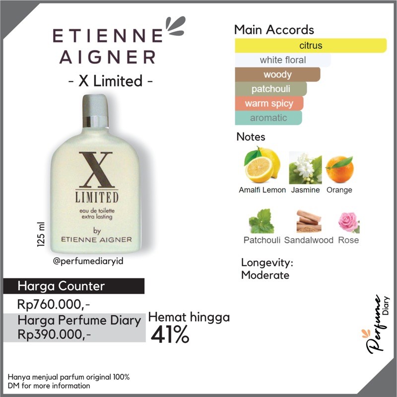 Jual Etienne Aigner X Limited 125 Ml Shopee Indonesia