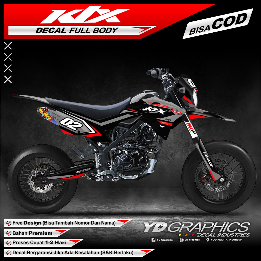 Jual Decal Sticker Motor Cross Klx Dtracker New Fullbody Motif