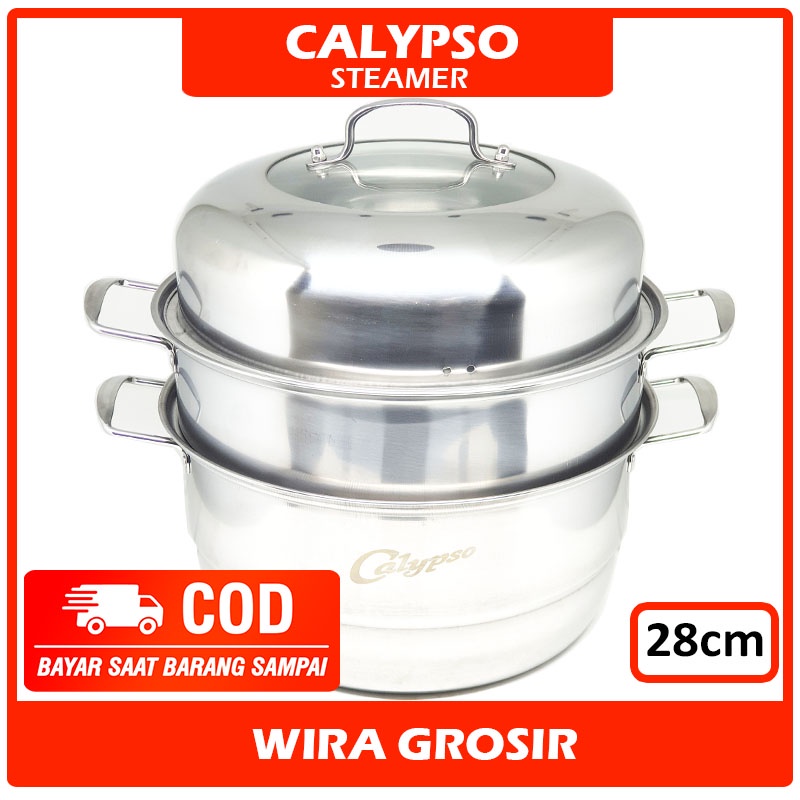 Jual Calypso Panci Steamer Tutup Stainless Tingkat Cm Kukusan