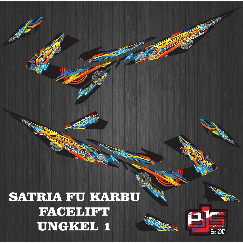 Jual COD Striping Sticker Stiker Polet Lis Satria Fu Facelift Karbu