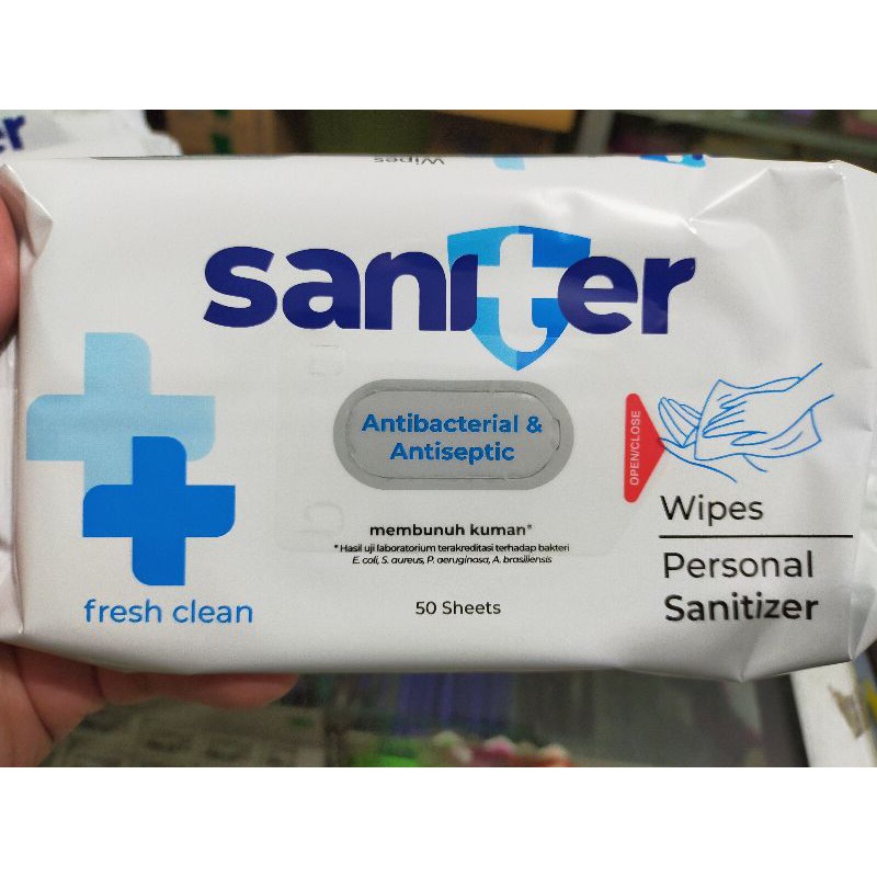 Jual Saniter Tissue Basah Anti Bacterial Antiseptic S Shopee