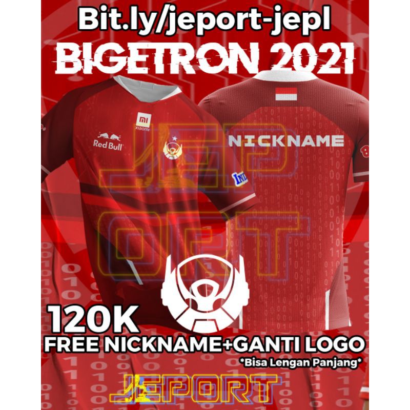 Jual Jersey Kaos Baju Gaming Esport Bigetron Merah Shopee