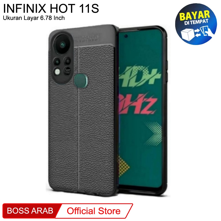Jual Case Auto Fokus Infinix Hot S Leather Soft Case