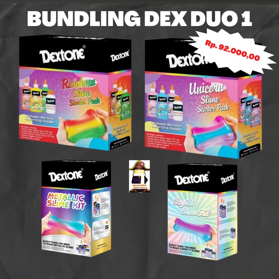 Jual Dextone Glitter Slime Kit Dextone Bundling Duo Shopee Indonesia