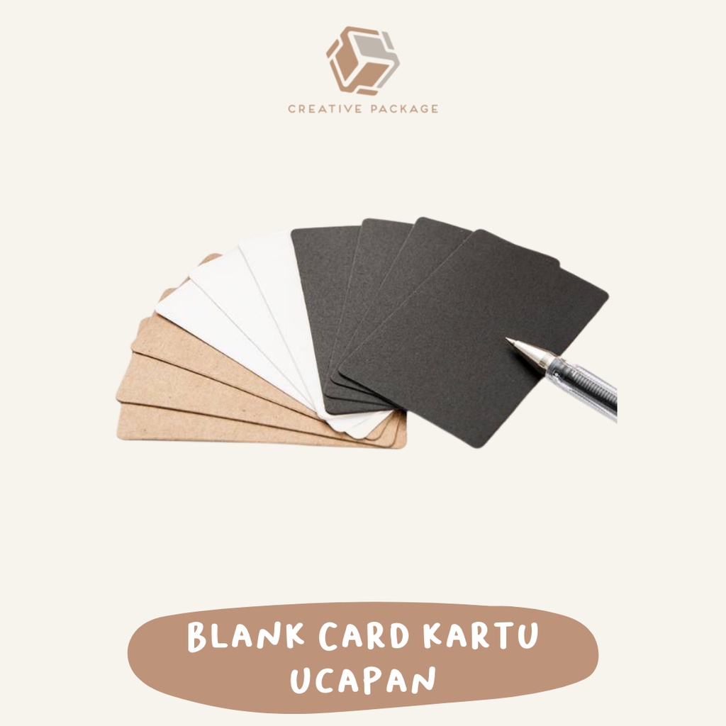 Jual Blank Card Kartu Ucapan Bisa Ditulis Dengan Bolpoint Atau Spidol