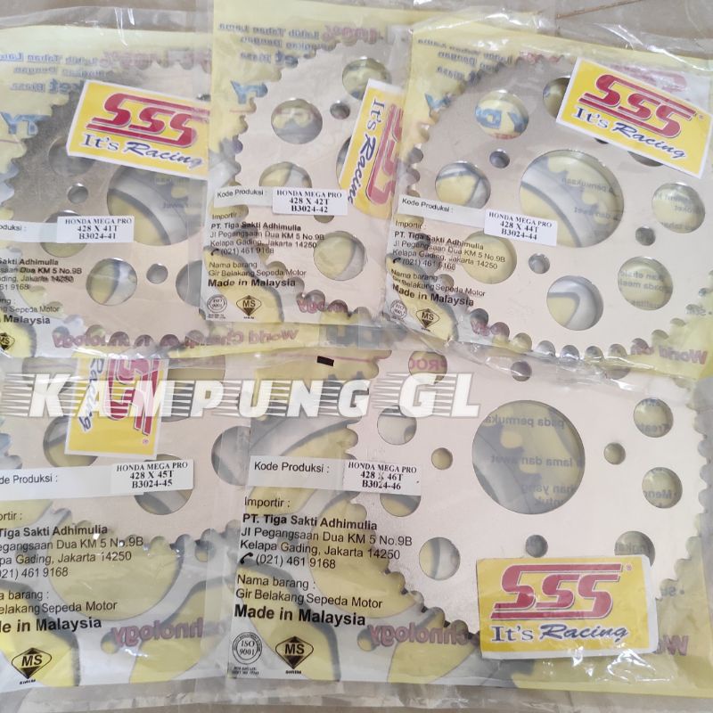 Jual Gear Belakang SSS 428 41 42 43 44 45 46 47 48 49 CB 150R CBR 150R