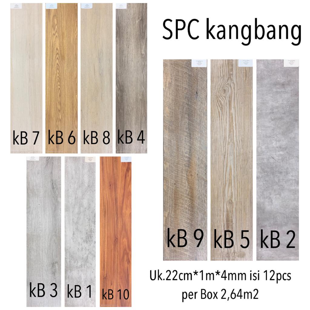 Jual Vinyl Lantai SPC Motif Kayu Dan Semen KANGBANG 4 Mm Shopee