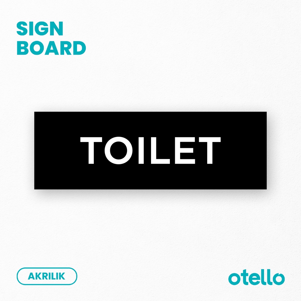 Jual Toilet Sign Board Label Tempel Pria Wanita Akrilik Print Papan