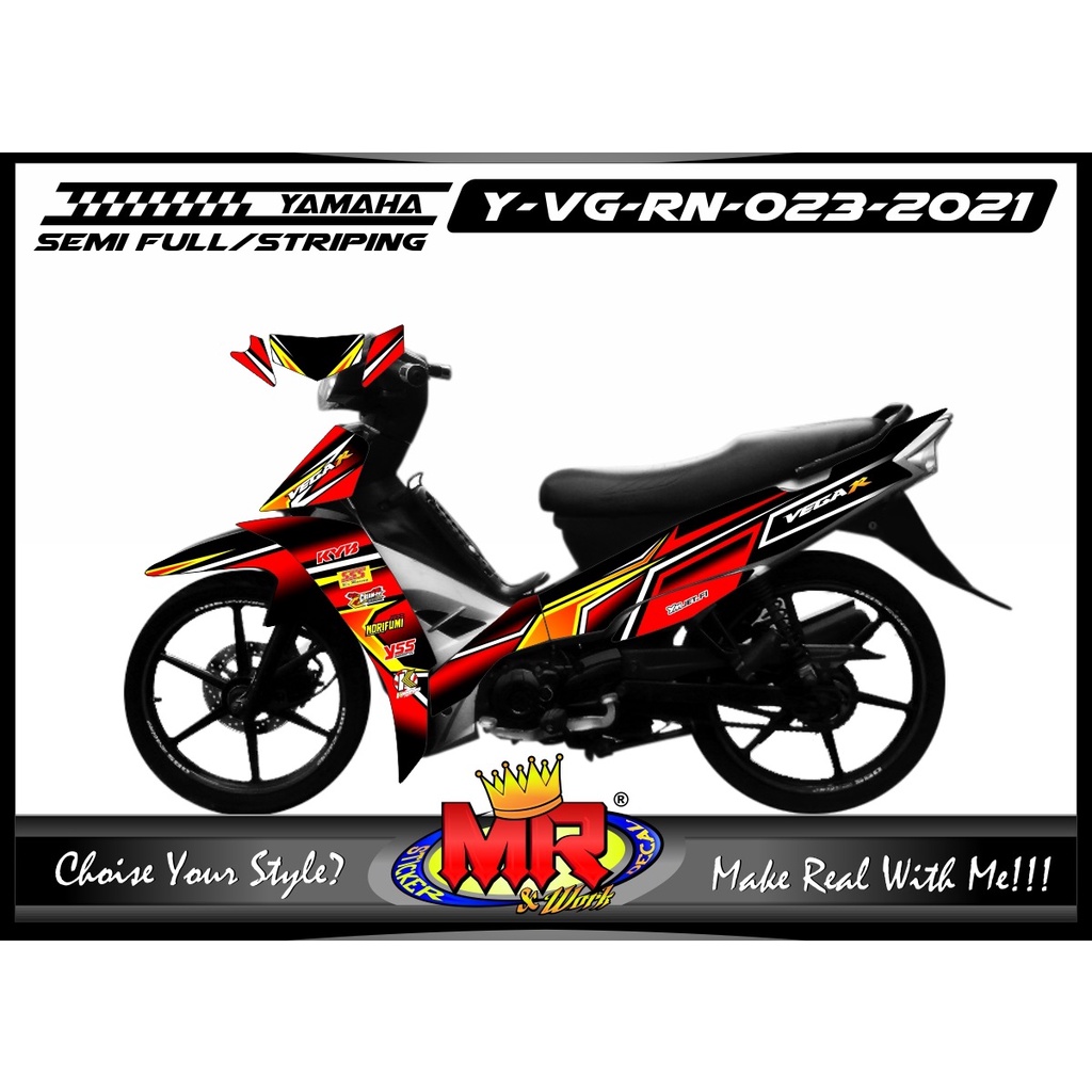 Jual Decal Stiker Motor Yamaha Vega R New Racing Stiker Variasi Decal