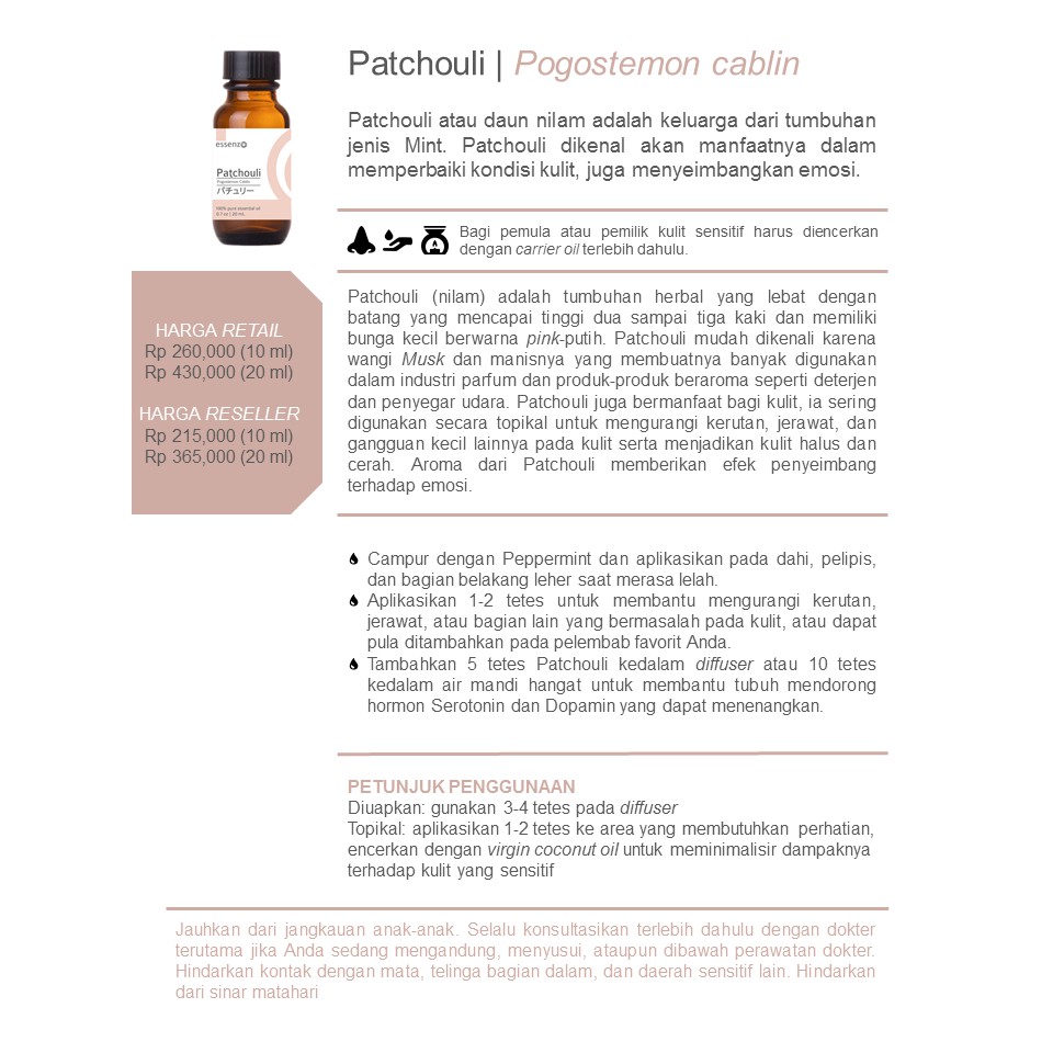 Jual Patchouli Essential Oil Solusi Rambut Rontok Shopee Indonesia