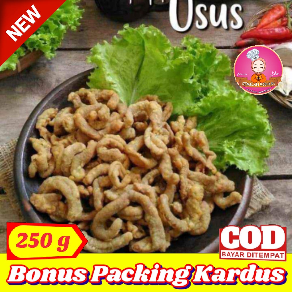 Jual Keripik Usus Original 250g Kripik Usus Crispy Balado Cemilan