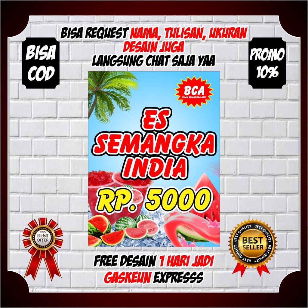 Jual Spanduk Banner Es Kelapa Muda Banner Minuman Es Kelapa Viral