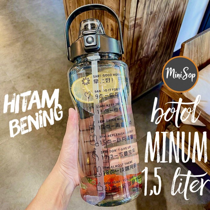 Jual ZASKIA Botol Minum Motivasi Penanda Waktu 2000 Ml 2 Liter Jumbo