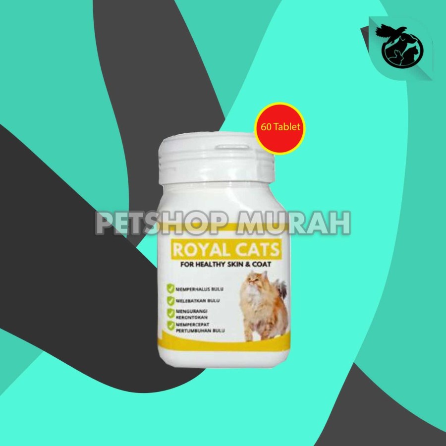 Jual Royal Cats Skin Coats Vitamin Suplemen Bulu Kulit Kucing 60 Tablet