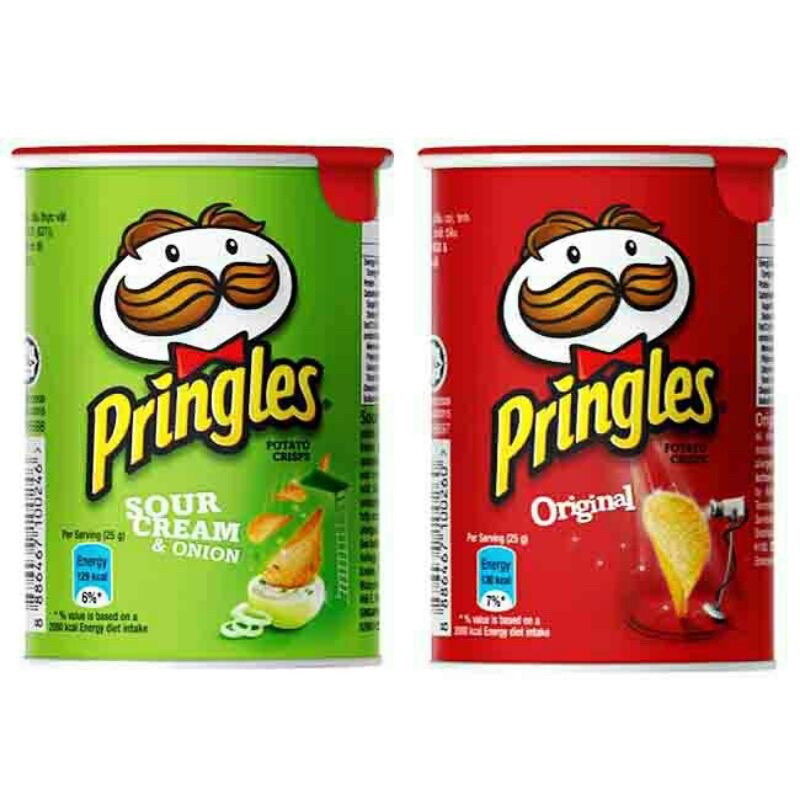 Jual PRINGLES MINI POTATO CHIPS CRISPS 42GRAM ORIGINAL SOUR CREAM ONION