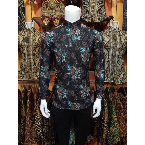 Jual KEMEJA BATIK SLIM FIT PRIA MODERN Kemeja Pria Lengan Panjang