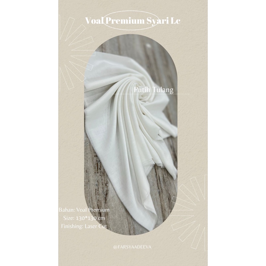 Jual Segiempat Voal Syari Jilbab Voal Paris Premium Lasercut By Adeeva