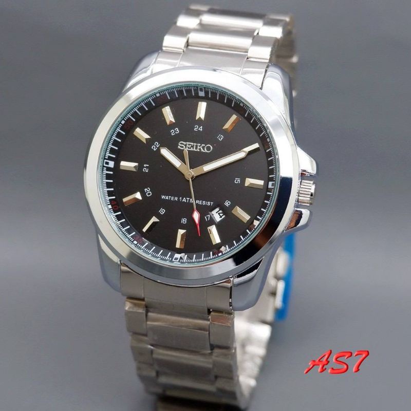 Jual Seiko Jam Tangan Pria Anti Air Rantai Stainless Tanggal