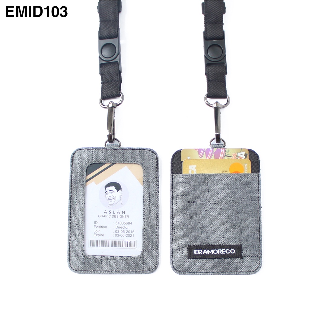 Jual Emid Name Tag Gantungan Dompet Id Card Holder Tali Lanyard