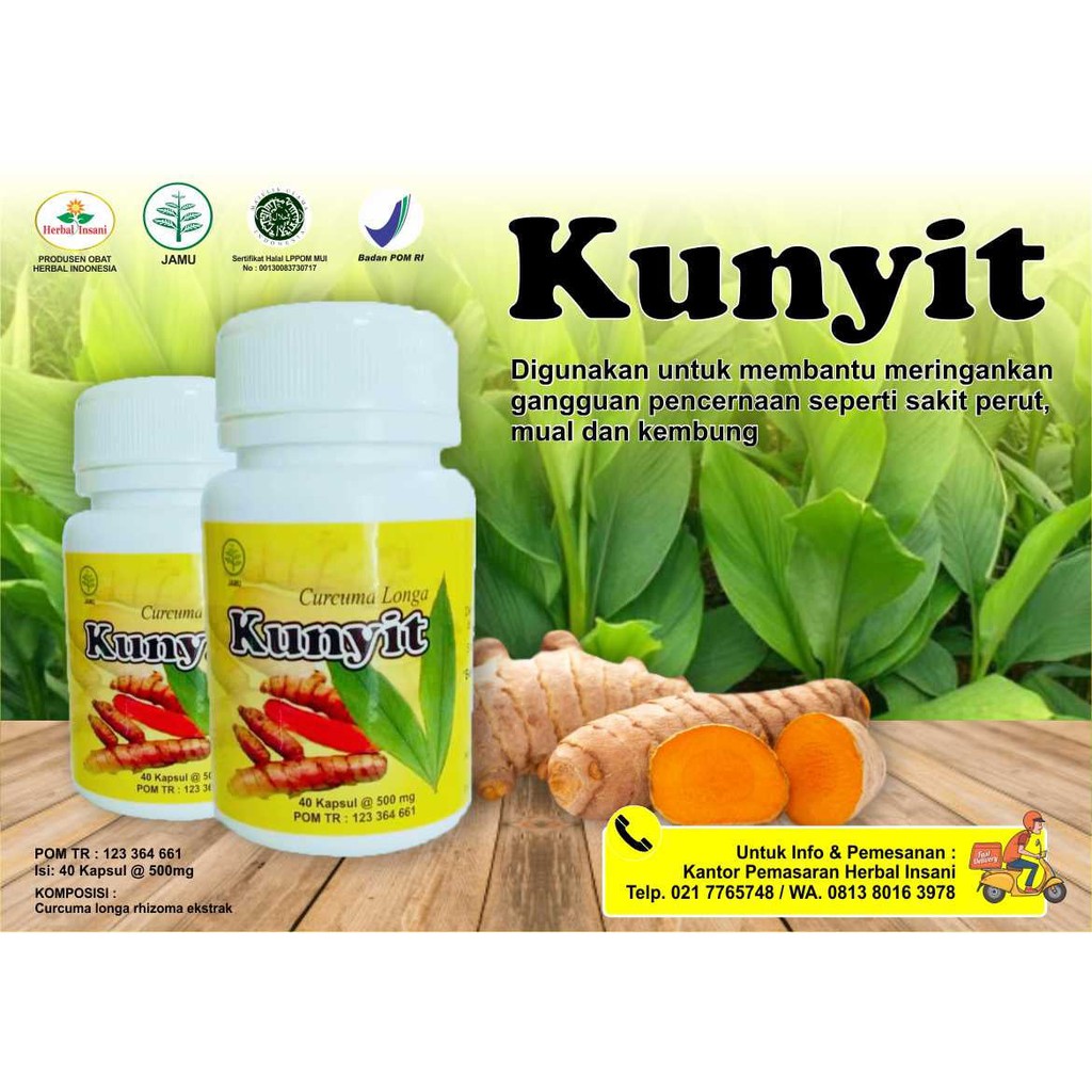 Jual Kapsul Herbal Insani Kunyit Meringankan Gangguan Pencernaan Sakit