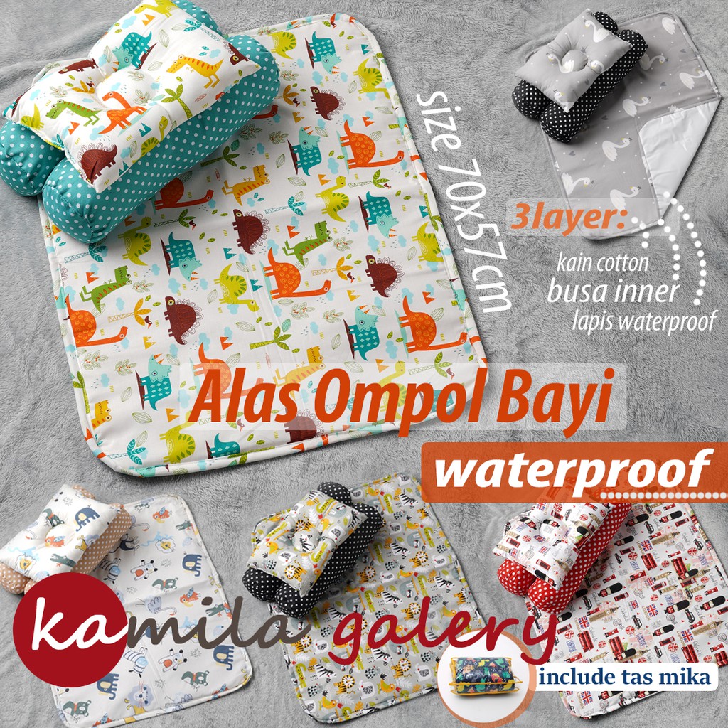 Jual PERLAK SET MATRAS ALAS OMPOL BAYI WATERPROOF GIFT SET BABY NEW