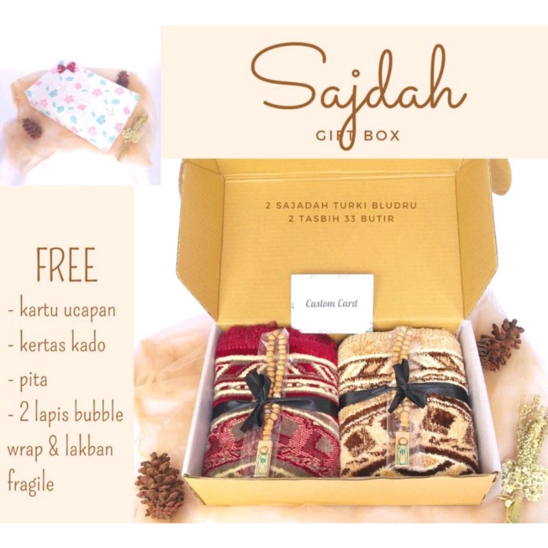 Jual Hampers Kado Hadiah Gift Box Souvenir Parcel Sajadah Quran Tasbih