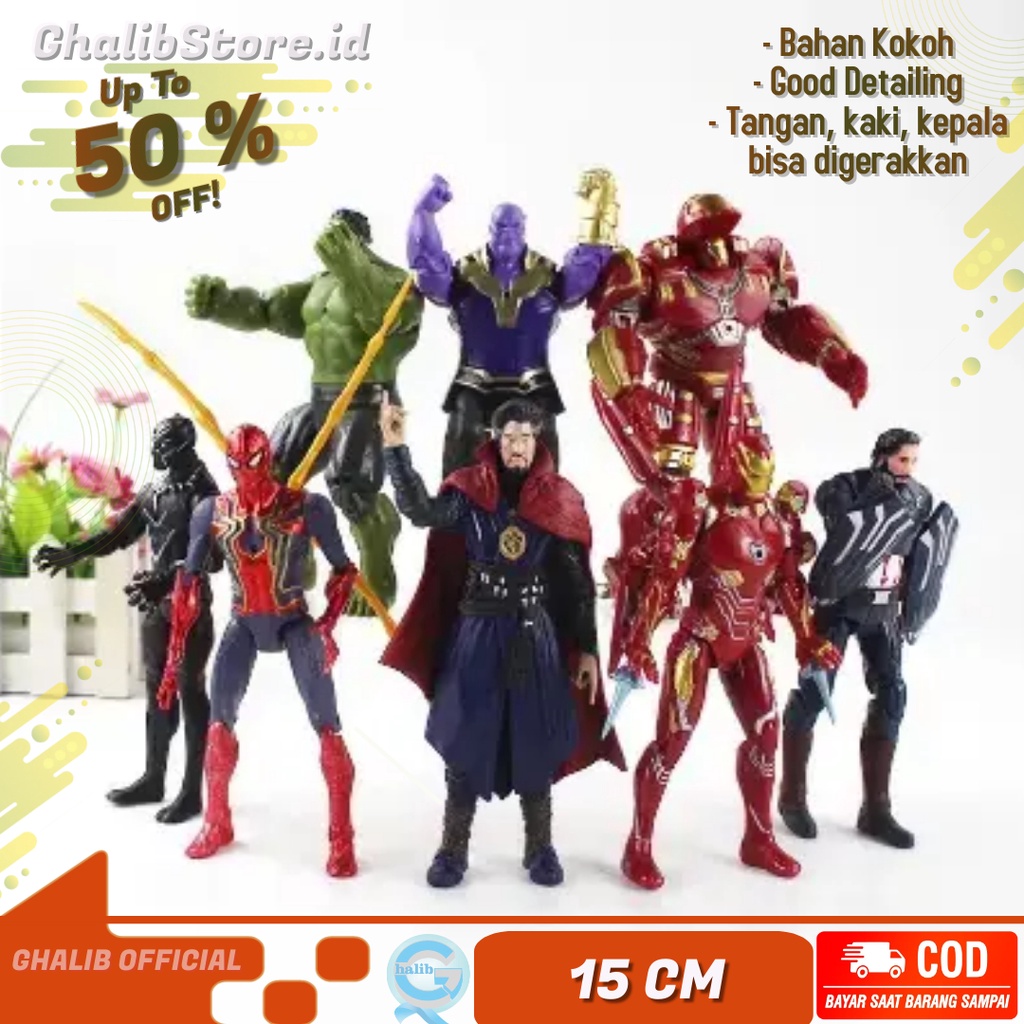 Jual Action Figure Marvel Avengers Spidermen Thor Capten Amerika Hulk