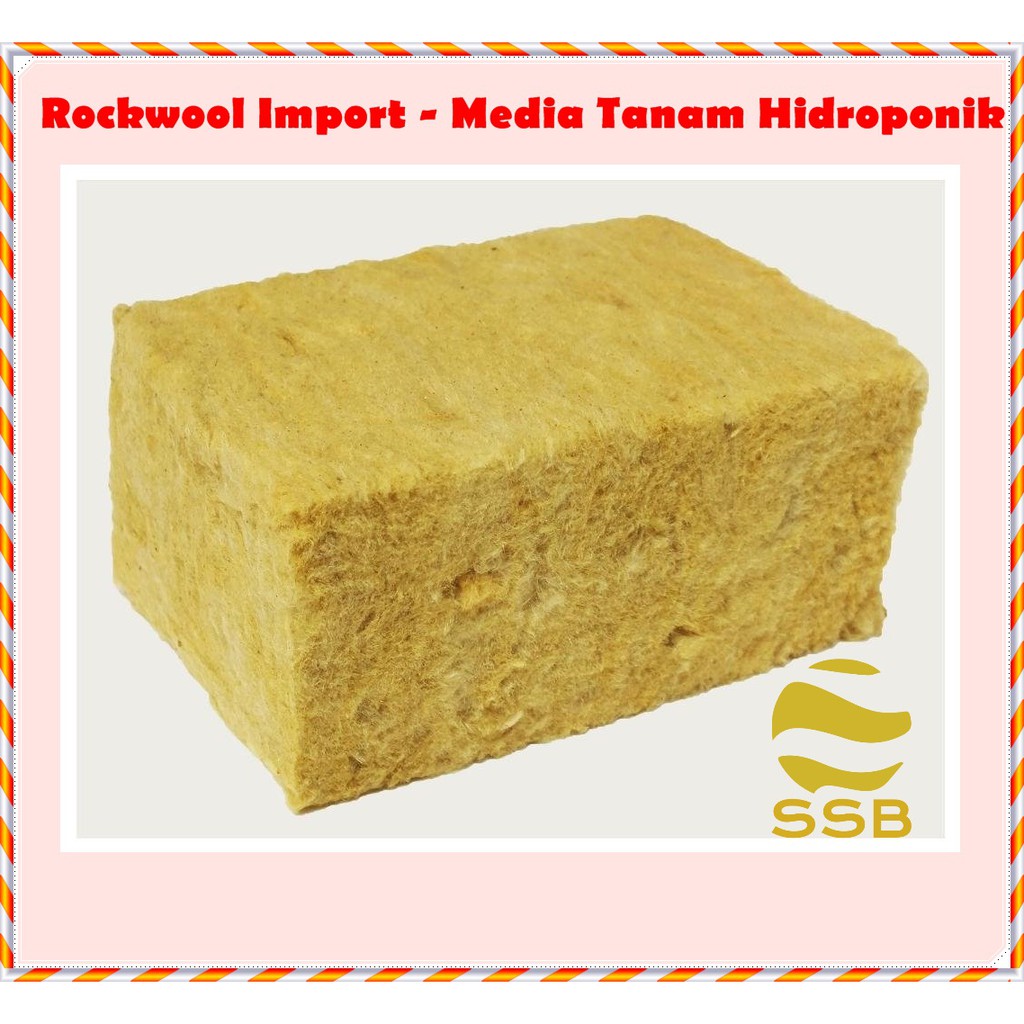 Jual Rockwool Import Media Tanam Hidroponik 15 Cm X 10 Cm X7 5 Cm