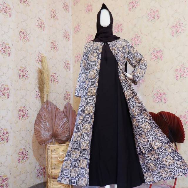 Jual Daster Qonita Batik Longcardi Karenina Sogan Shopee Indonesia