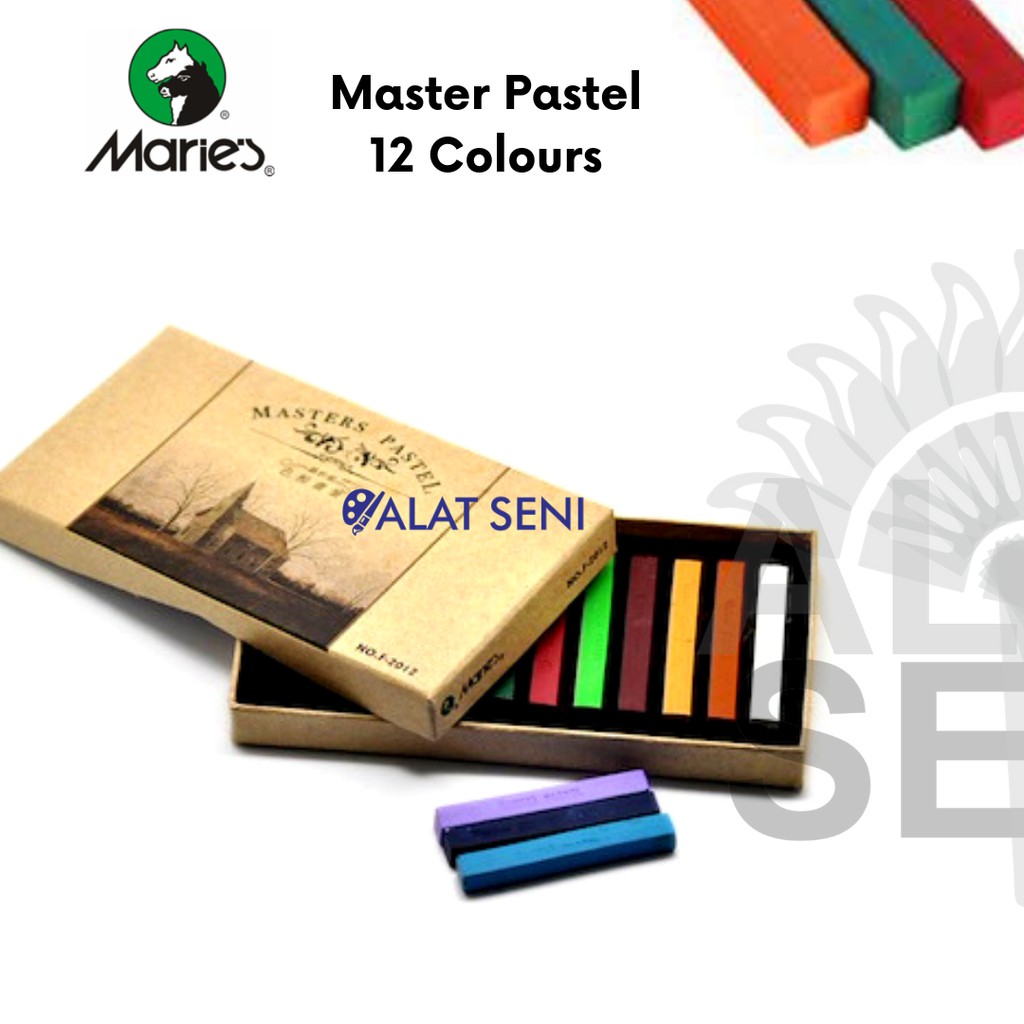 Jual Maries Master Soft Pastel Coloring Set 12 Warna Color Crayon